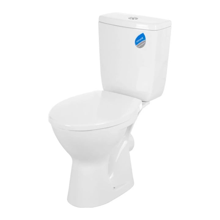 Cersanit Compact 647 IVA WC csésze, hátsó kifolyású, 3/6 L tartály, polipropilén WC ülőke