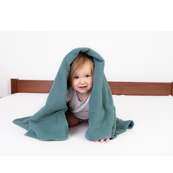 Одеяло Baby Matex, Muslin, 75/100 cm, Тюркоаз