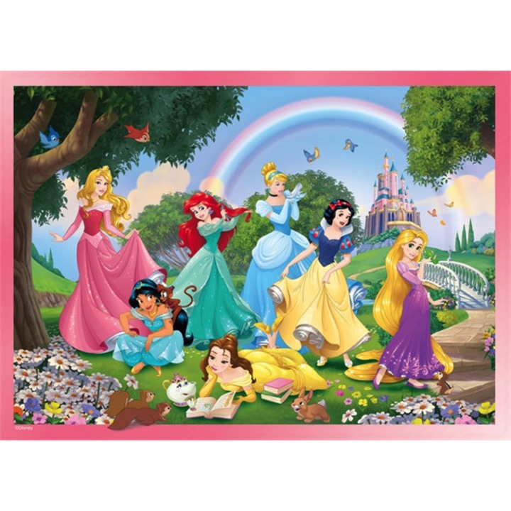 Пъзел, Lisciani, Disney Princess,, Двулицев пъзел 24 части