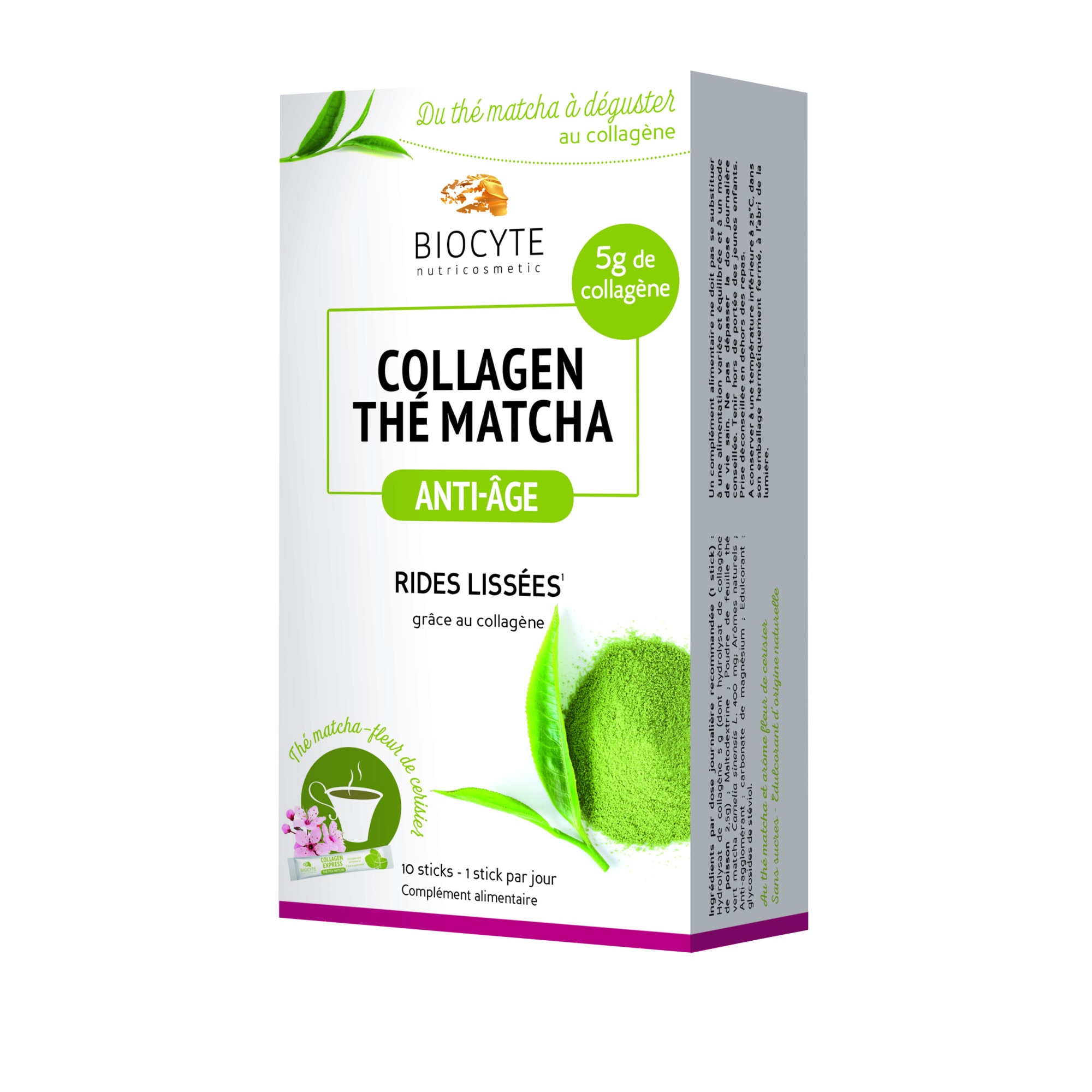 Colagen si Matcha Biocyte (10 Plicuri) - 60 g - Comanda Online de pe impactbuzoian.ro