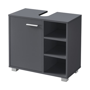 Dulap baie sub chiuveta Narvik DG en.casa, 55,6 x 60 x 31 cm, PAL/melamina, gri inchis Dulap baie sub chiuveta Narvik DG en.casa, 55,6 x 60 x 31 cm, PAL/melamina, gri inchis