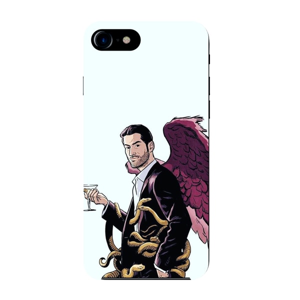 Husa din Silicon, Lucifer Cartoon pentru iPhone 7, Multicolor