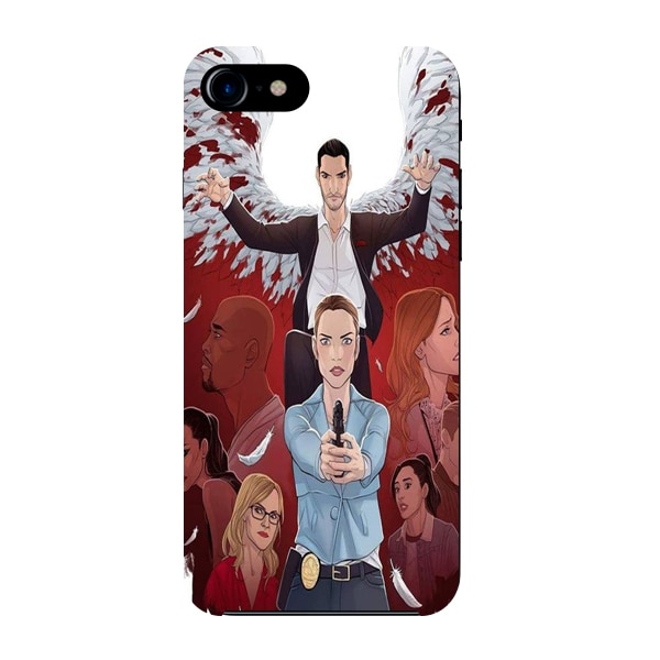Husa din Silicon, Lucifer Bang pentru iPhone 7, Multicolor