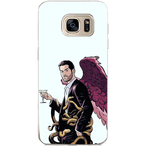 Husa din Silicon, Lucifer Cartoon pentru Samsung Galaxy S7 Edge, Multicolor