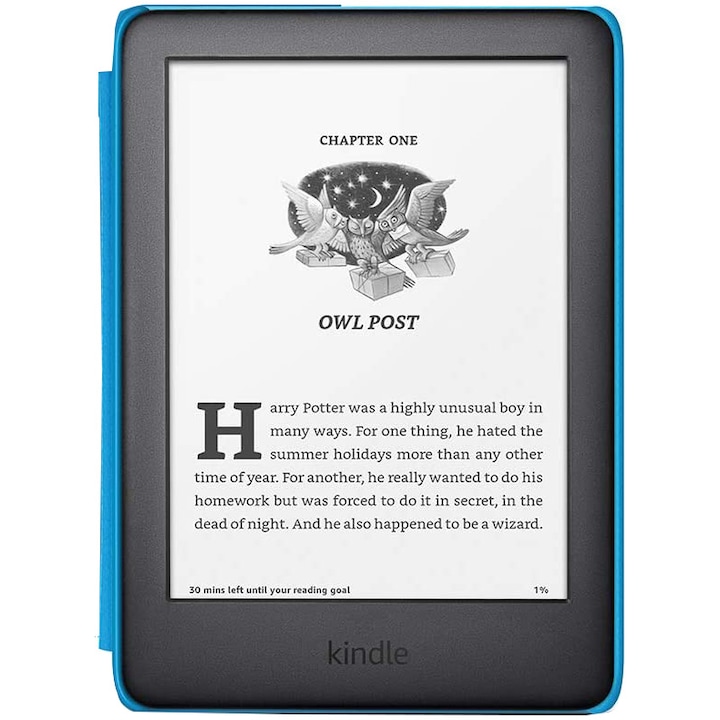 Kindle Kids Edition eBook olvasó, 6", 2019, 167 ppi, 8 GB, kék tok