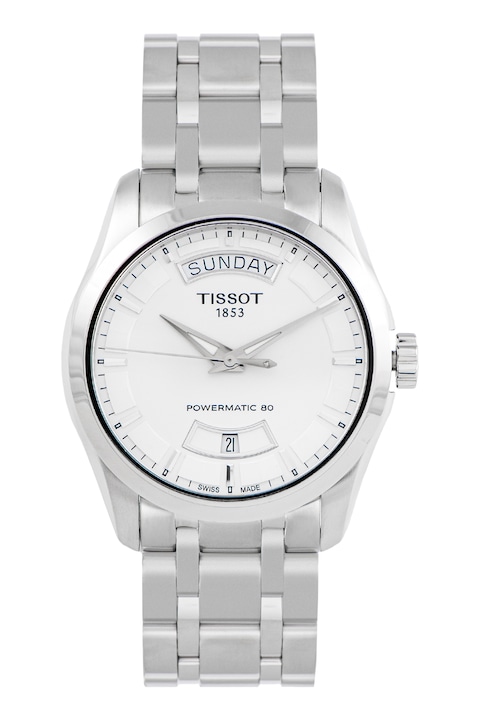 Tissot, Автоматичен часовник с метална верижка, Сребрист