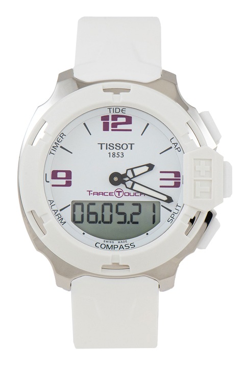 Tissot, Унисекс часовник със смесен циферблат, Бял