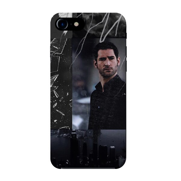 Husa din Silicon, Lucifer City Wings pentru iPhone 7, Multicolor