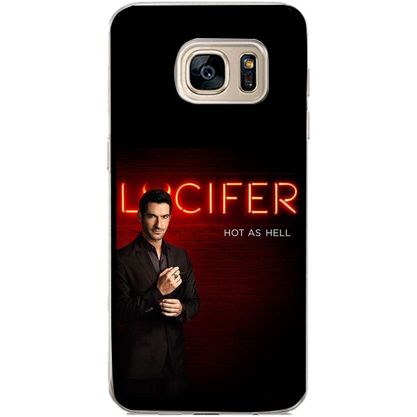 Husa din Silicon, Lucifer Hot As Hell pentru Samsung Galaxy S7 Edge, Multicolor