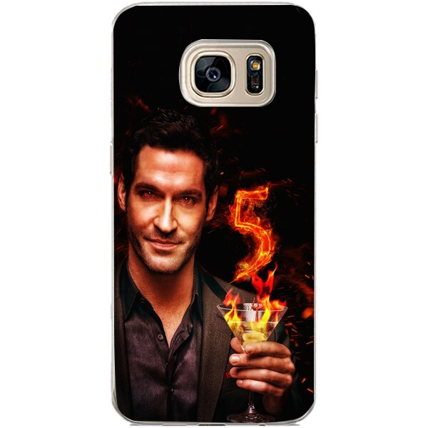 Husa din Silicon, Lucifer Lucky number pentru Samsung Galaxy S7 Edge, Multicolor