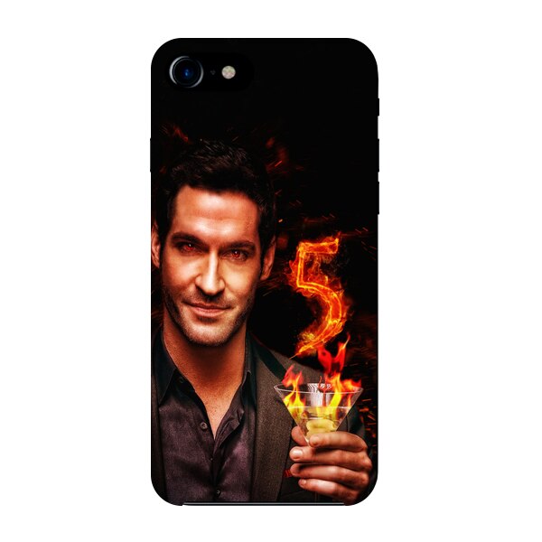 Husa din Silicon, Lucifer Lucky number pentru iPhone 7, Multicolor