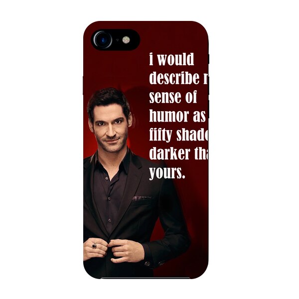 Husa din Silicon, Lucifer Sense of humor pentru iPhone 7, Multicolor