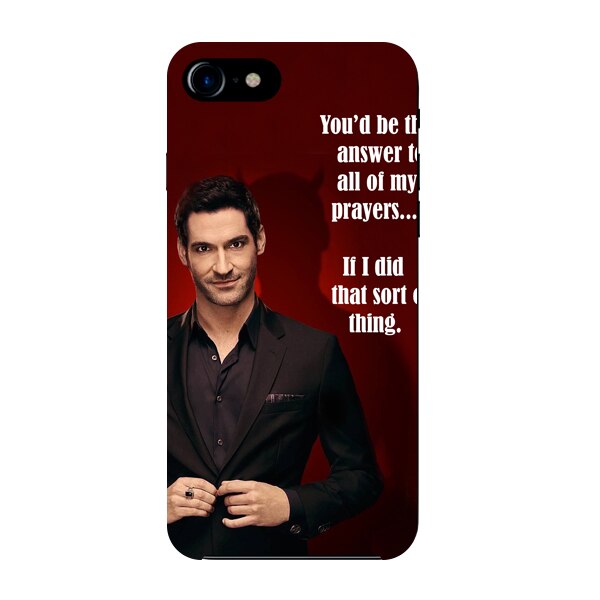 Husa din Silicon, Lucifer The answer pentru iPhone 7, Multicolor