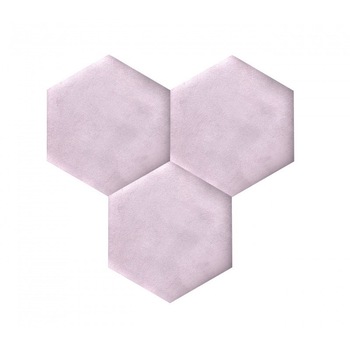 Placare decorativa pereti, Hexagoane pluta autoadezive, TEXTIL Light Violet, 6 bucati Placare decorativa pereti, Hexagoane pluta autoadezive, TEXTIL Light Violet, 6 bucati
