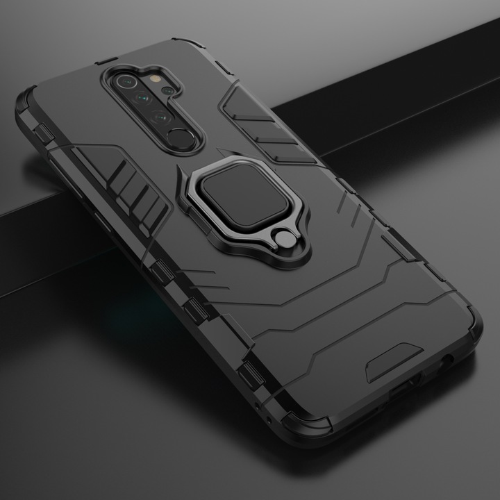 Husa Xiaomi Redmi Note 8 Pro Stand Armor Ring Black