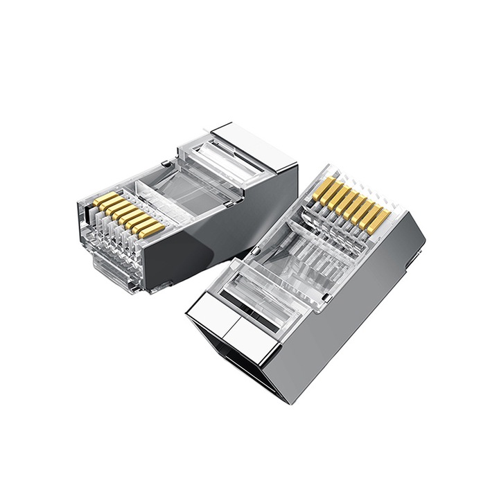 Set 10x Connector RJ45, Conector UTP Metalic, Ugreen NV111, Cat6
