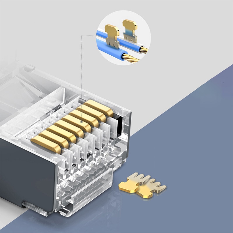 Set 10x Connector RJ45, Conector UTP Metalic, Ugreen NV111, Cat6 - eMAG.ro