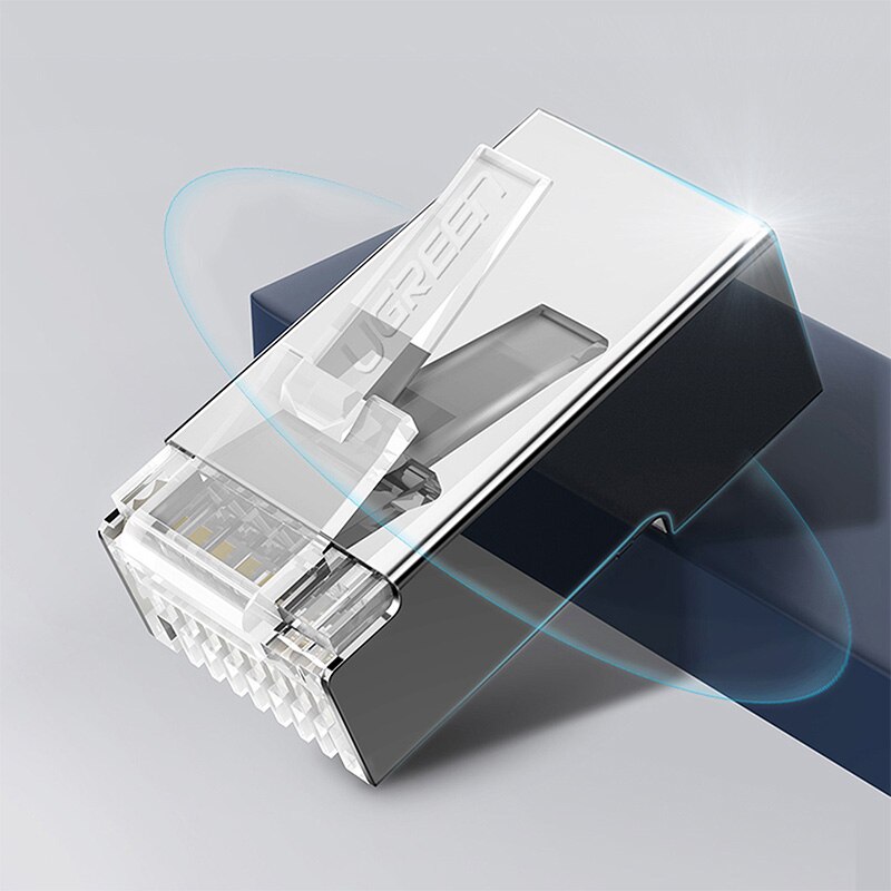 Set 10x Connector RJ45, Conector UTP Metalic, Ugreen NV111, Cat6 - eMAG.ro