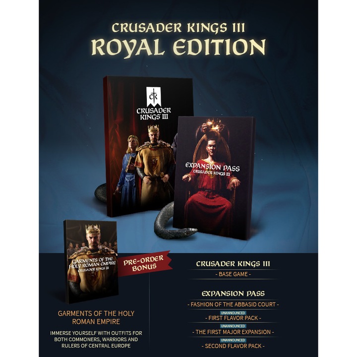Joc Crusader Kings III Royal Edition Steam Key Global PC (Cod Activare Instant)