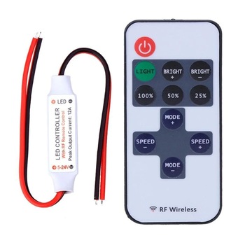Controler elSales ELS-CBM pentru banda LED monocolora , telecomanda 11 taste , alb Controler elSales ELS-CBM pentru banda LED monocolora , telecomanda 11 taste , alb