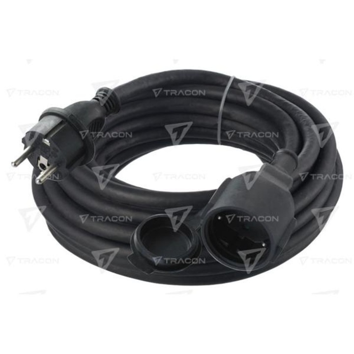 Prelungitor, Tracon, UH20RN, 20m 3x1.5 H07RN-F, Cauciuc, Negru