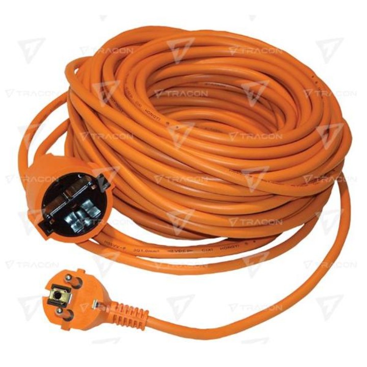 Prelungitor, Tracon, UH15, 15m 3x1.5mm2, Portocaliu