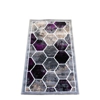 Covor Silver 174A, 80x150cm,30% poliester 70% polipropilena heat-set , inaltime plus 12 mm, gramaj 1800g/mp, model purple/grey