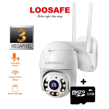Camera de supraveghere WIFI Loosafe® 20HS Pro, 3MP, de exterior sau interior, Full HD 2K, 4X zoom, rotire din aplicatie, leduri lumina, comunicare bidirectionala, stocare pe card sau in cloud, senzor miscare Alb Camera de supraveghere WIFI Loosafe® 20HS Pro, 3MP, de exterior sau interior, Full HD 2K, 4X zoom, rotire din aplicatie, leduri lumina, comunicare bidirectionala, stocare pe card sau in cloud, senzor miscare Alb