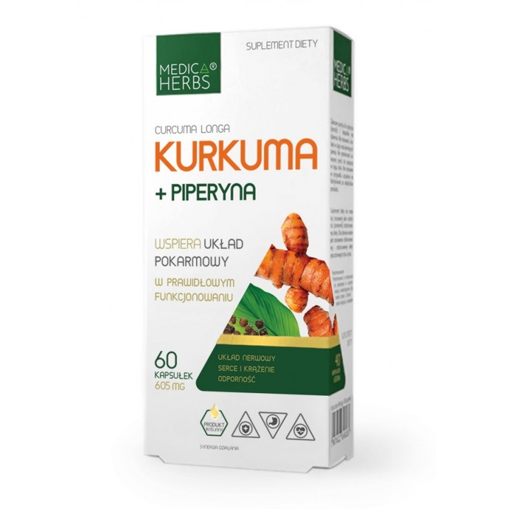 MEDICA HERBS Curcuma + Piperine 60 Capsules