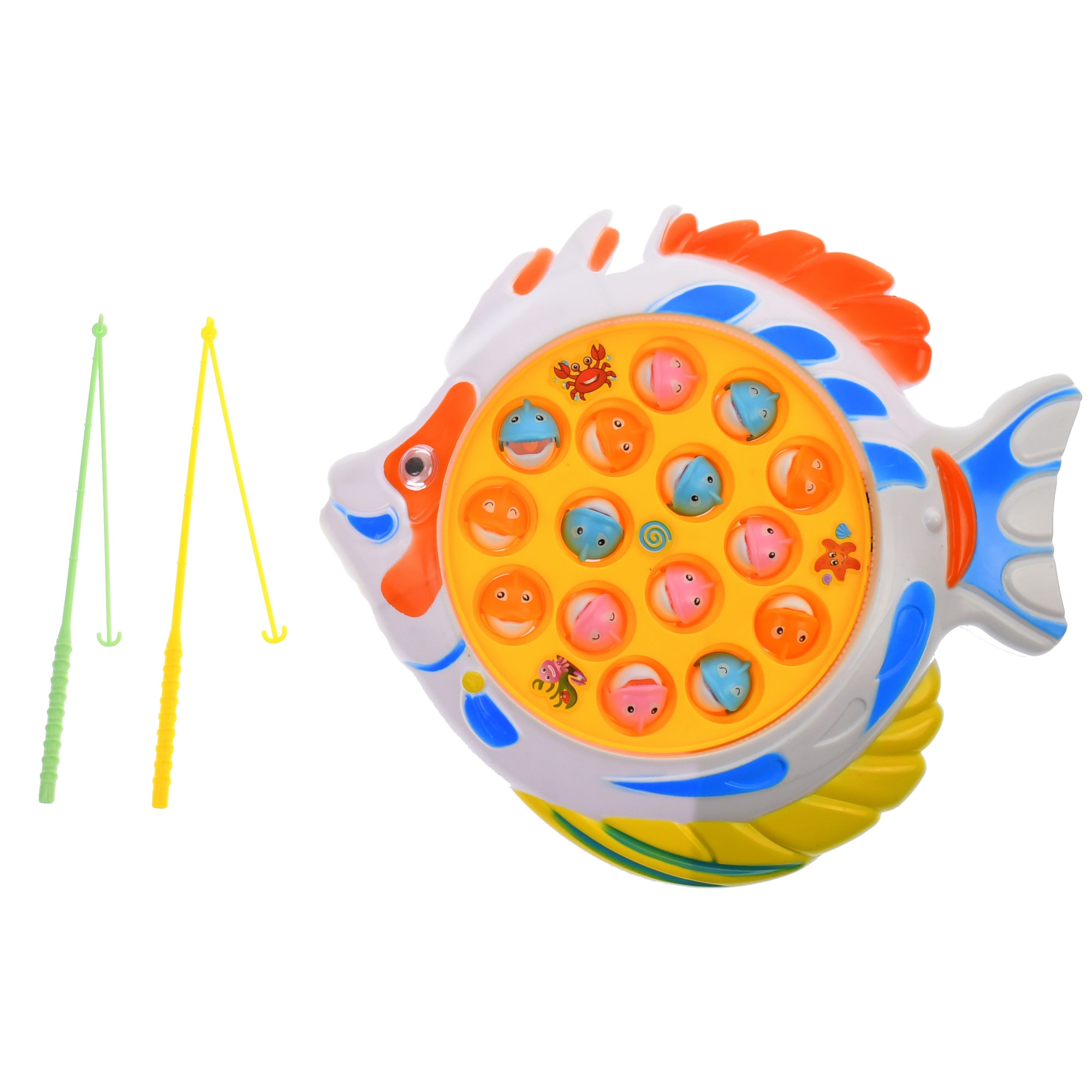 Joc competitiv pescuit, cu 2 undite, 16 pestisori, masa rotativa - 68513