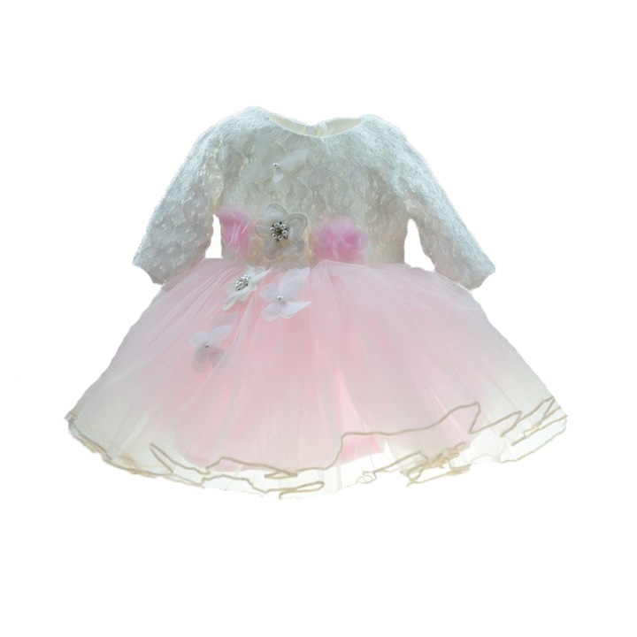 Elegáns ruha lányoknak Colibri 1112R, pink, 3-6 hónapos korig