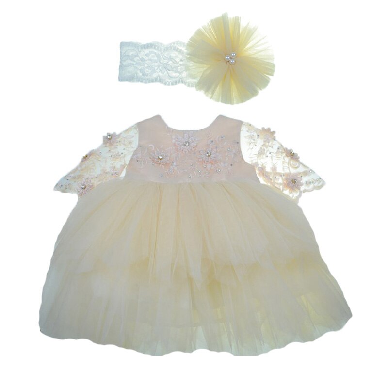 Set 2 piese pentru fete Colibri 1338C, Crem, 1-3 luni