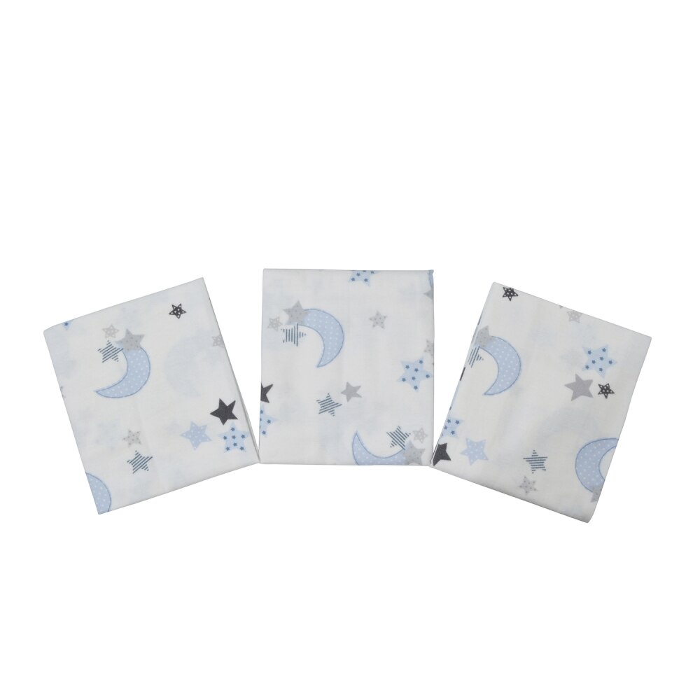 Set 3 scutece din finet 80x80 cm Nichiduta Blue Moon