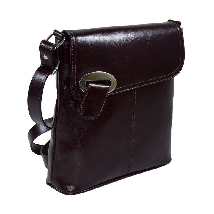 Valódi bőrből készült, barna szinű váltaska, 75 modell, TheBagShop