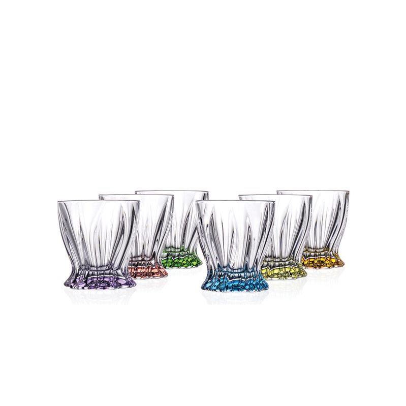 Set 6 pahare whisky Bohemia,Plantica Colors, 360 ml
