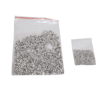 Set pietre acrilice decorative, diamant, doua marimi, 4.5 mm si 2.5 mm, 75 g, Silver, Vivo Set pietre acrilice decorative, diamant, doua marimi, 4.5 mm si 2.5 mm, 75 g, Silver, Vivo