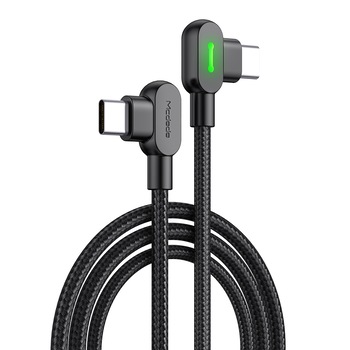 Cablu incarcare laptop USB-C - USB-C, 90 grade, extrarezistent , 2m, 60 W Cablu incarcare laptop USB-C - USB-C, 90 grade, extrarezistent , 2m, 60 W