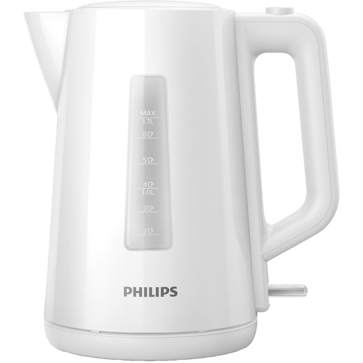 Електрическа кана Philips HD9318/00, 1.7 л, Пластмаса, Светлинен индикатор, Бял