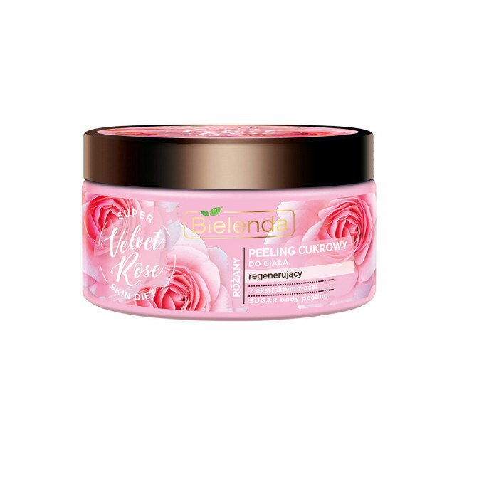 Exfoliant de corp Super Skin Diet Velvet Rose Regenerating, Bielenda, Trandafiri, 350 ml