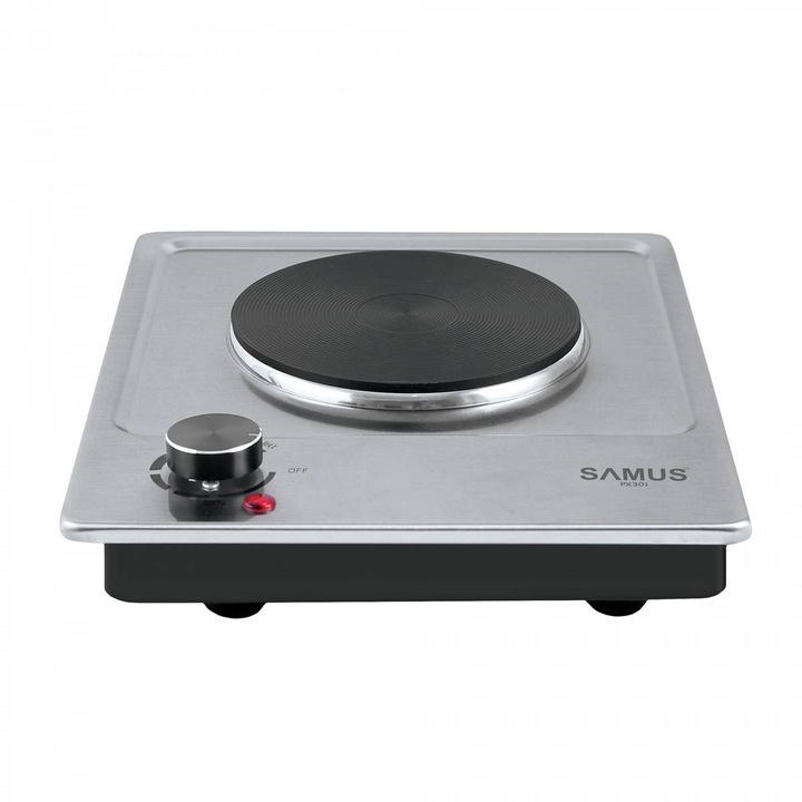 Plita electrica independenta Samus PX301 1500W 1 arzator Argintie