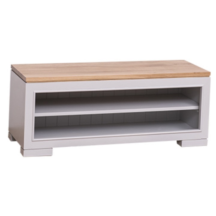 Szel-Mob cipőtartó, tölgyfa felső - barna felső szín, sötétszürke testszín, kettős szín, 100% tömör fa, 100x40x35 cm