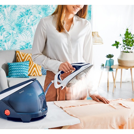 Statie de calcat Tefal ProExpress Protect GV9221E0, 2600W, 7.6 bari, jet de abur 550 g/min, abur variabil 0-140 g/min, talpa Durilium Autoclean, rezervor 1.6L ,albastru