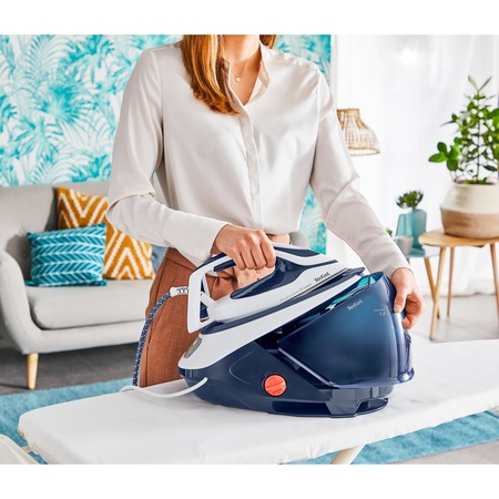 Statie de calcat Tefal ProExpress Protect GV9221E0, 2600W, 7.6 bari, jet de abur 550 g/min, abur variabil 0-140 g/min, talpa Durilium Autoclean, rezervor 1.6L ,albastru