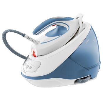 Statie de calcat Tefal Express Protect SV9202E0, 2800W, presiune 7.5 bari, rezervor 1.8L, talpa Durilium Airglide Autoclean, Alb&albastru Statie de calcat Tefal Express Protect SV9202E0, 2800W, presiune 7.5 bari, rezervor 1.8L, talpa Durilium Airglide Autoclean, Alb&albastru