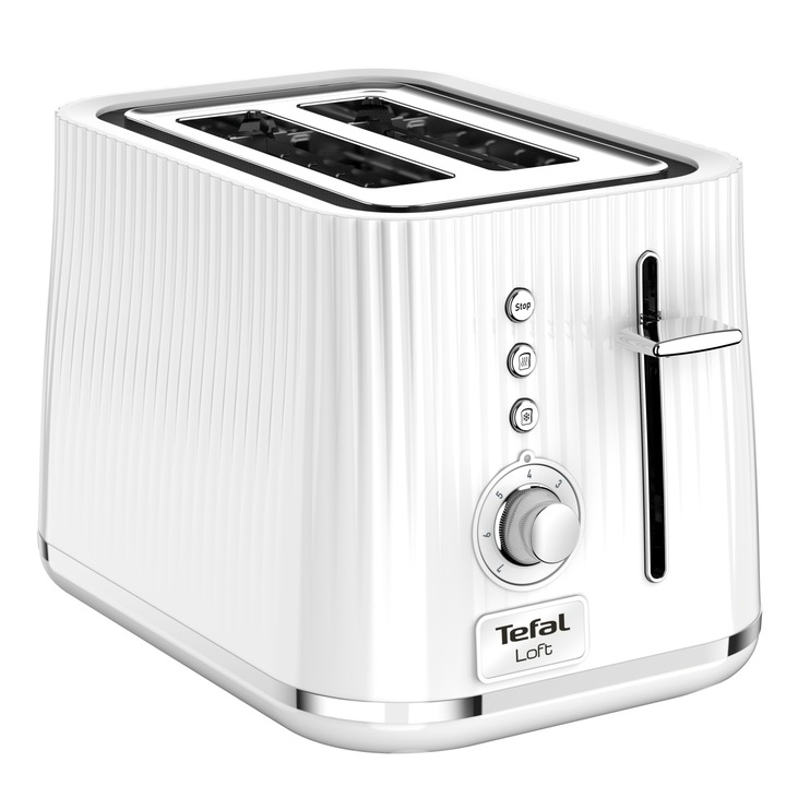 TEFAL Loft TT761138 kenyérpirító, 7 barnítási fokozat, 3 dedikált funkció, LED világítás, kemény tálca, fehér