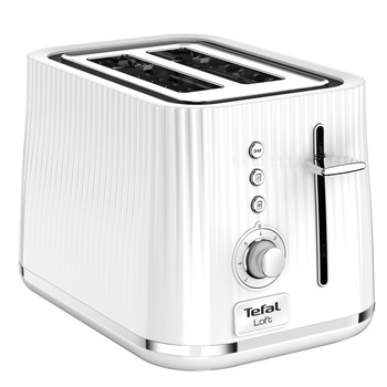 Toaster TEFAL Loft TT761138, 7 niveluri de rumenire, 3 functii dedicate, iluminare LED, tava firmituri, alb Toaster TEFAL Loft TT761138, 7 niveluri de rumenire, 3 functii dedicate, iluminare LED, tava firmituri, alb