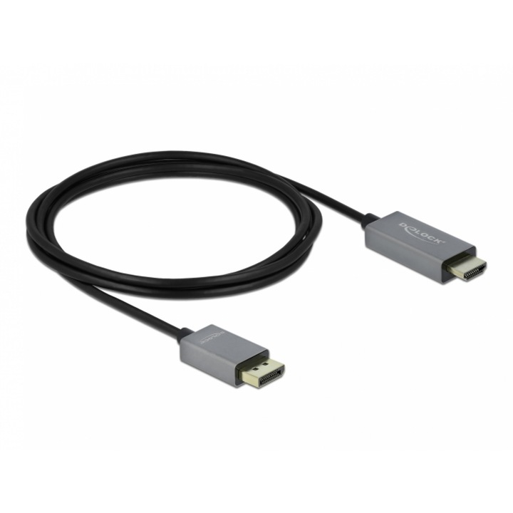 Кабел активен Delock 85929, DisplayPort 1.4 - HDMI 4K 60 Hz(HDR), 2 м