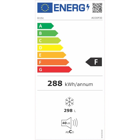 Lada frigorifica Arctic AO30P30+, 298 l, Clasa F, Fast Freezing, Alb