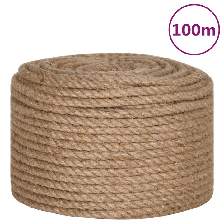 vidaXL 100% juta kötél 12 mm 100 m 6.62 kg 91274