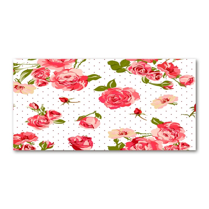 Pictura pe panza, Dimensiune: 140 cm x 70 cm, Decorarea peretilor - Trandafiri